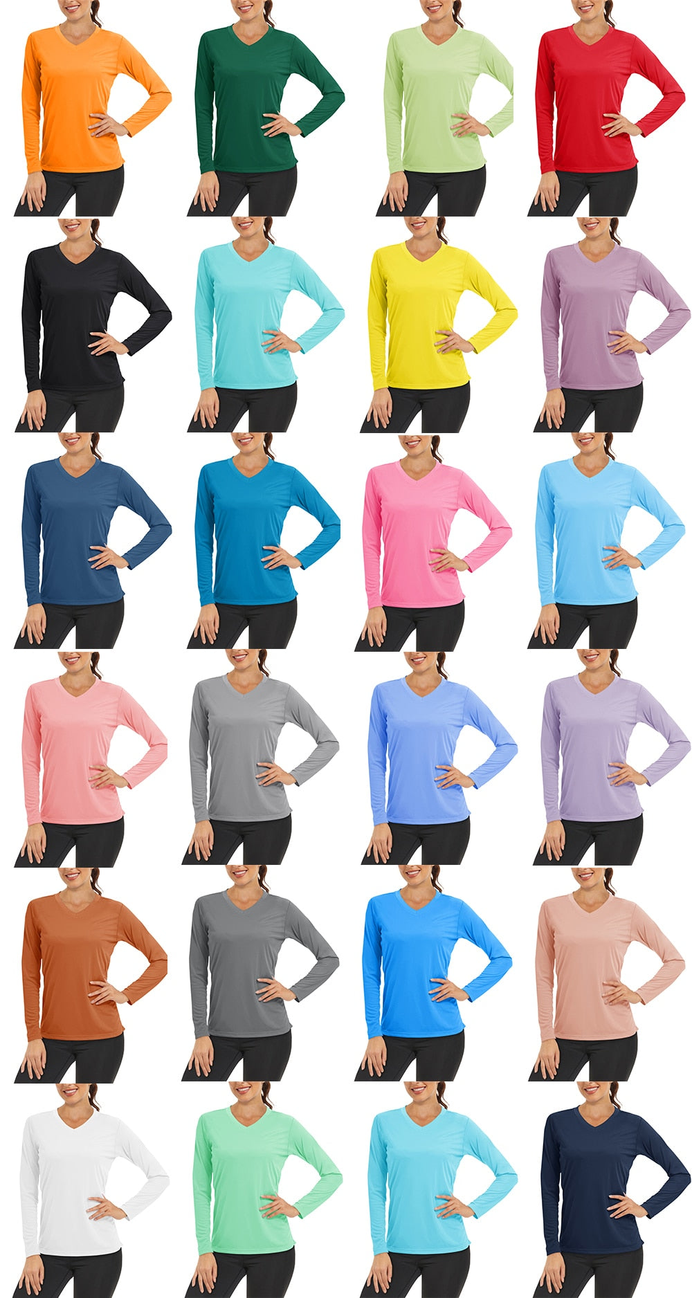 Summer Sun Protection Shirts UPF 50+ Womens Long Sleeve V Neck Shirts Lightweight Quick Dry Tee Shirts Outdoor Pullover The Clothing Company Sydney