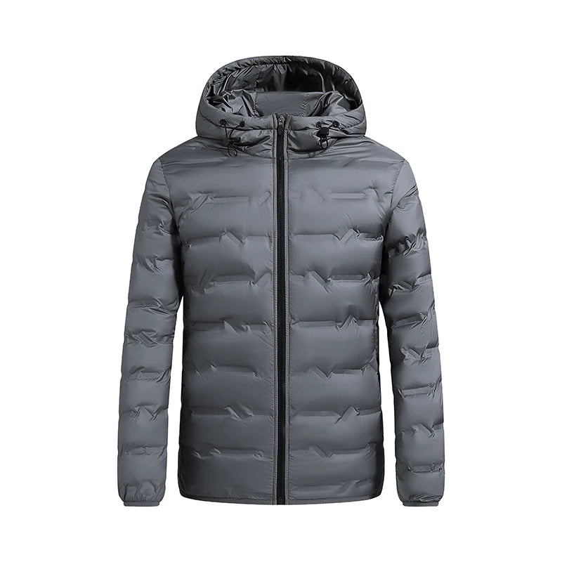 Men’s White Duck Down Winter Jacket – Waterproof Hooded Puffer Coat, Thick & Windproof Parka The Clothing Company Sydney