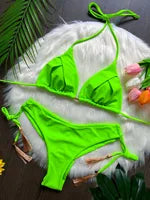Women's Bikini Swimsuit Women's Split Lace-up Sexy Swimsuit 2-piece Set - The Clothing Company Sydney