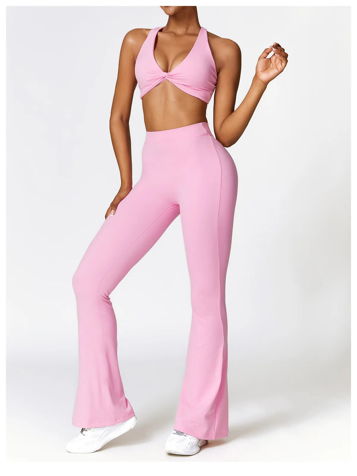 Women's Gym Yoga Pants Rear V-Shaped Peach Fitness High Waist Long Pants Women Hip Push UP Women's Flared Pants - The Clothing Company Sydney