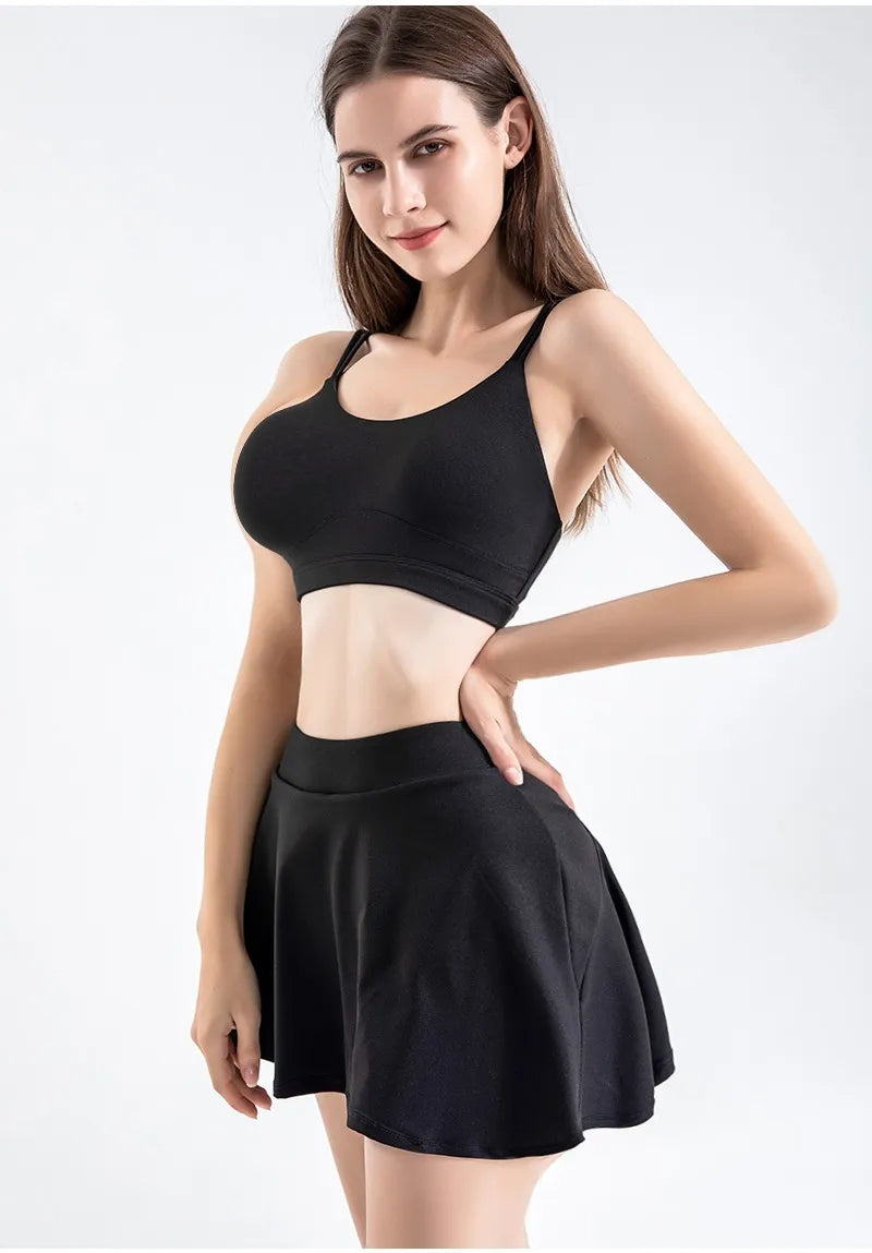 Cloud Hide Safe Tennis Skirts Gym Golf Running Pleated Pantskirt Women Sports Fitness Shorts Pocket High Waist Skort Skirt The Clothing Company Sydney