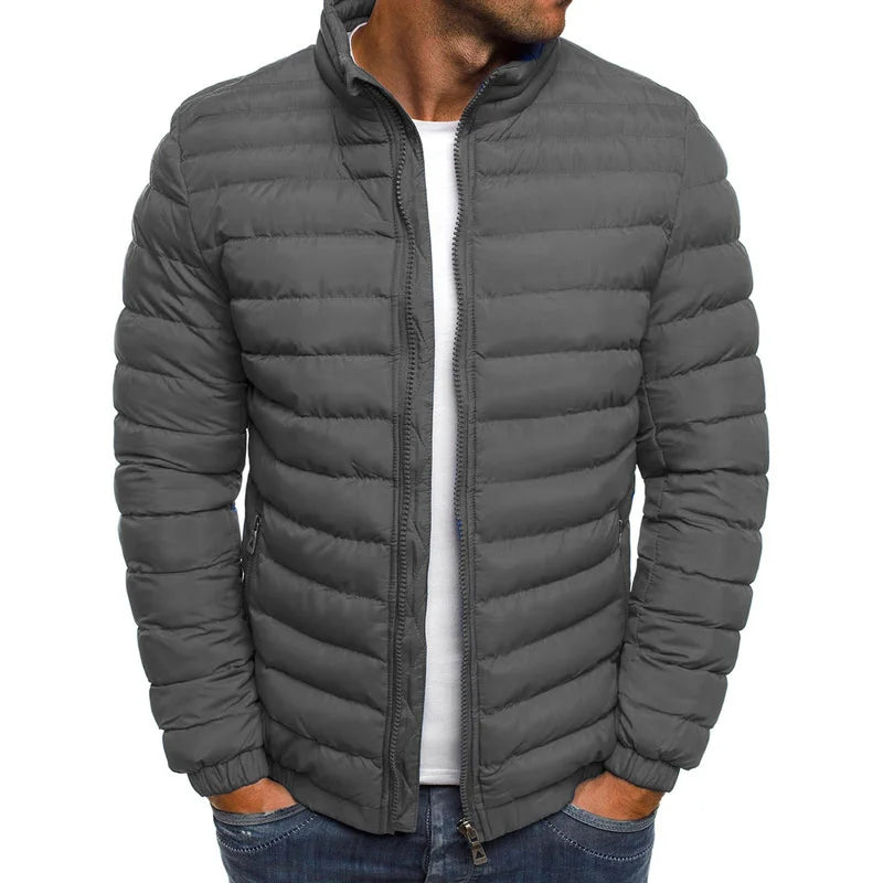 Men's Stand Collar Windbreaker Padded Down Jacket The Clothing Company Sydney