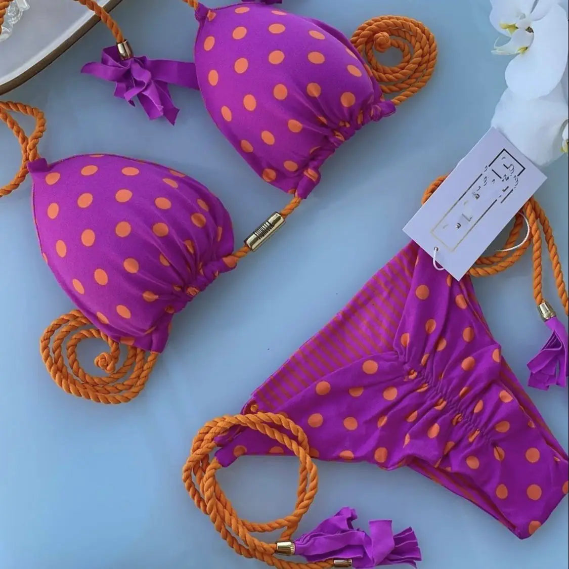 2 Piece Printed Swimwear Rope Bikini Split Swimsuit Bikini Set The Clothing Company Sydney