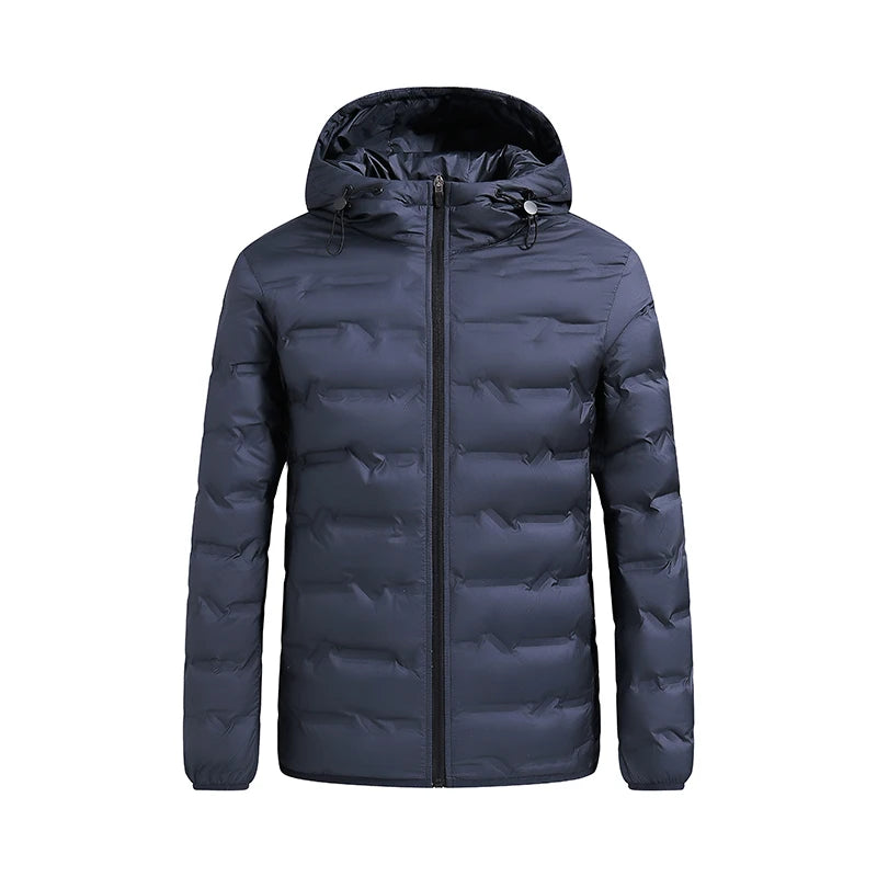 Men’s White Duck Down Winter Jacket – Waterproof Hooded Puffer Coat, Thick & Windproof Parka The Clothing Company Sydney