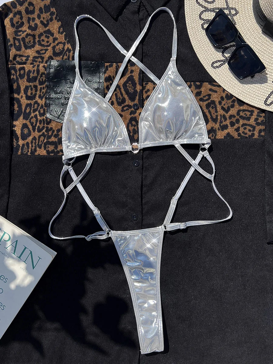 Extreme Mini Micro String Women Swimwear One Piece Swimsuit Female Cross Backless Monokini High Cut Bathing Suit The Clothing Company Sydney