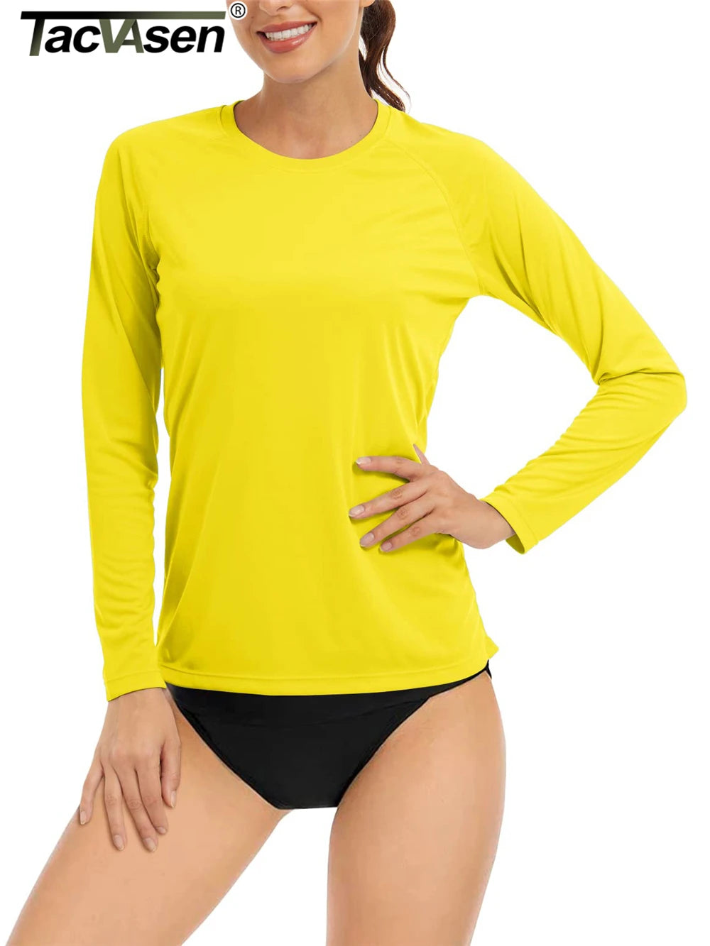 UPF 50+ Sun Skin Protection Quick Dry T-Shirts Women's Long Sleeve Outdoor Performance Tee Shirts Summer Casual Tops - The Clothing Company Sydney