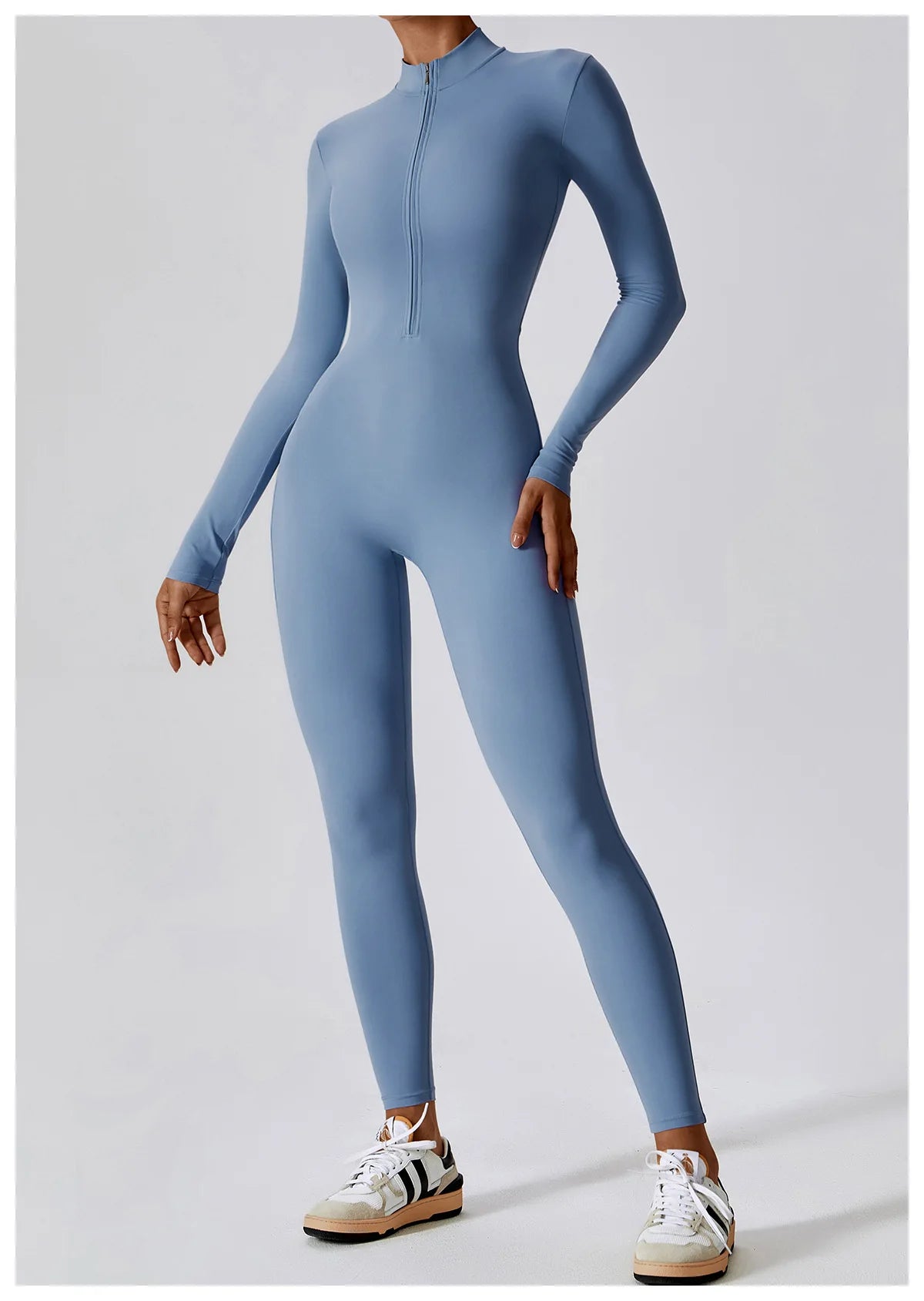 Women's One-piece Yoga Pants Short/Long-sleeved Warm ski Overalls Outerwear High Elastic Cycling Bodybuilding Bodysuit - The Clothing Company Sydney