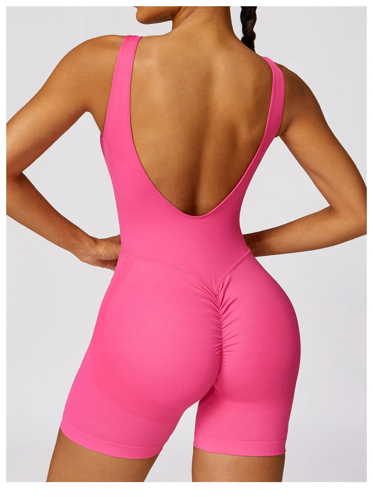 Yoga Set One-Piece Seamless Hollowed Out Women's Jumpsuits Gym Push Up Workout Fitness Bodysuit - The Clothing Company Sydney