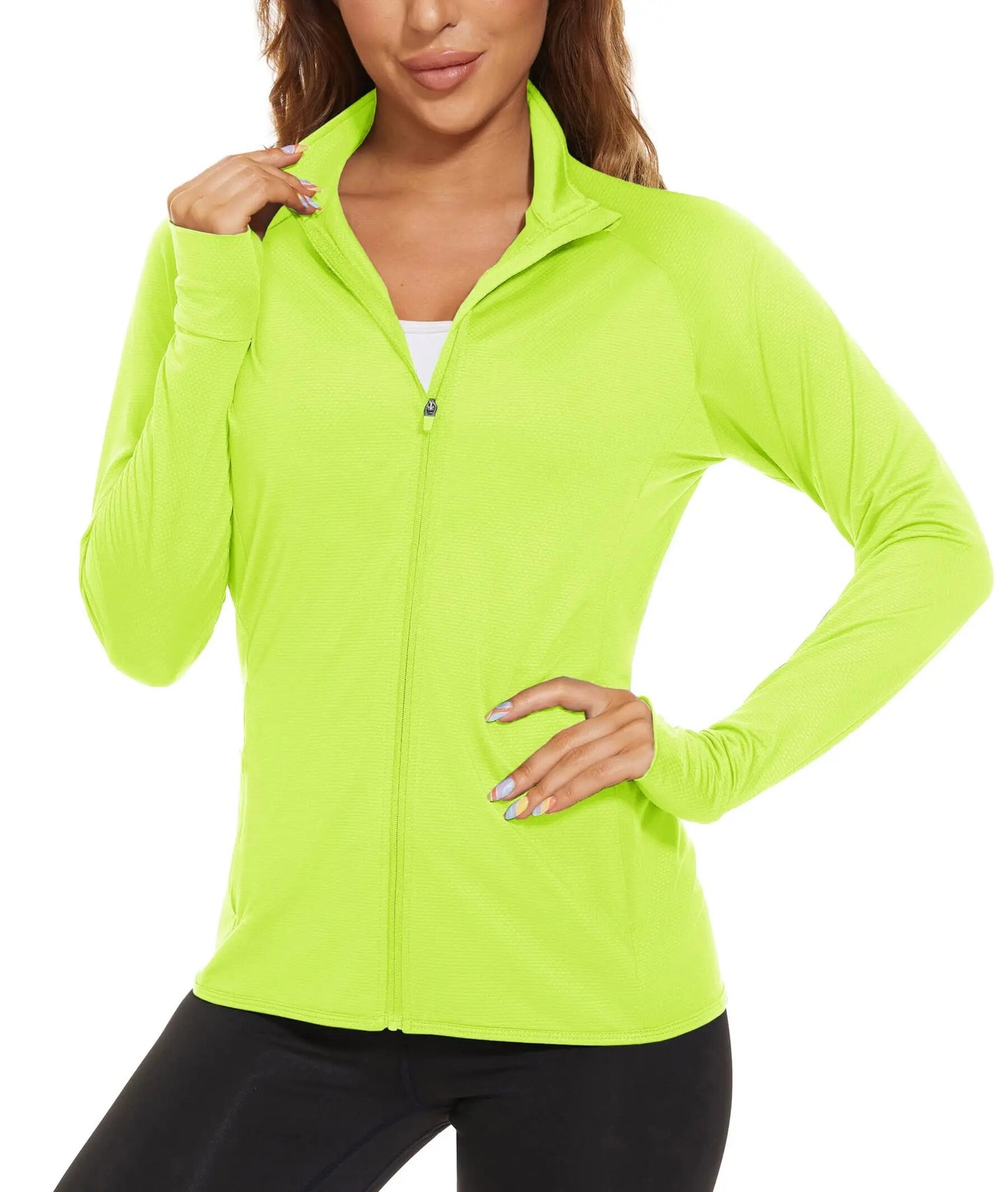 UPF 50+ Sun Protection Summer Shirts Women's Long Sleeve Shirts Full Zip Casual Jackets Zipper Pockets Golf Athlete Tops The Clothing Company Sydney