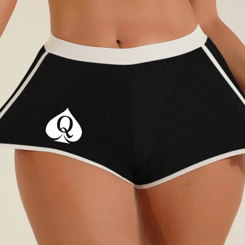 Queen of Spades Women's Boy shorts Seamless Mid-rise Boxers Abdominal Lifting Hip Sports Youth Underwear The Clothing Company Sydney