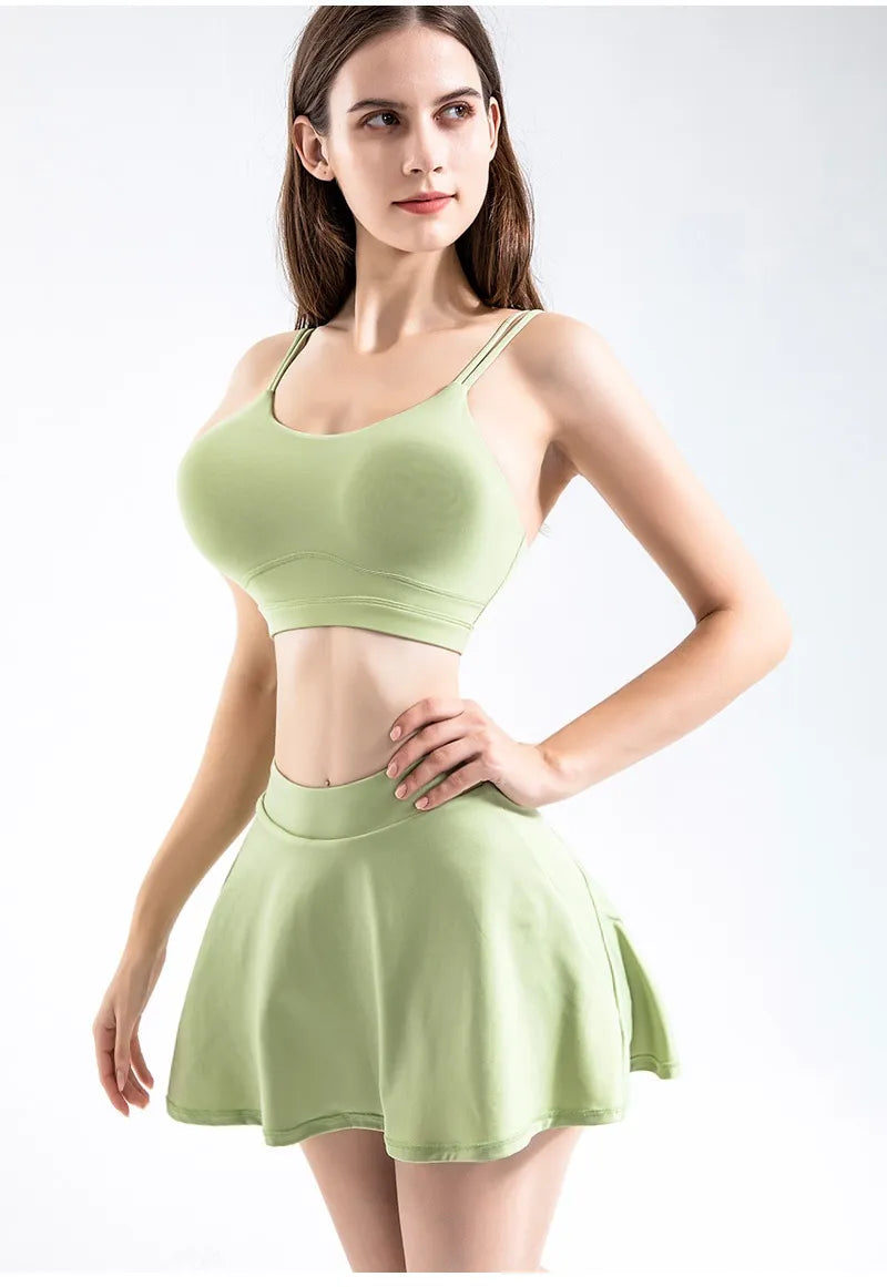 Cloud Hide Safe Tennis Skirts Gym Golf Running Pleated Pantskirt Women Sports Fitness Shorts Pocket High Waist Skort Skirt The Clothing Company Sydney