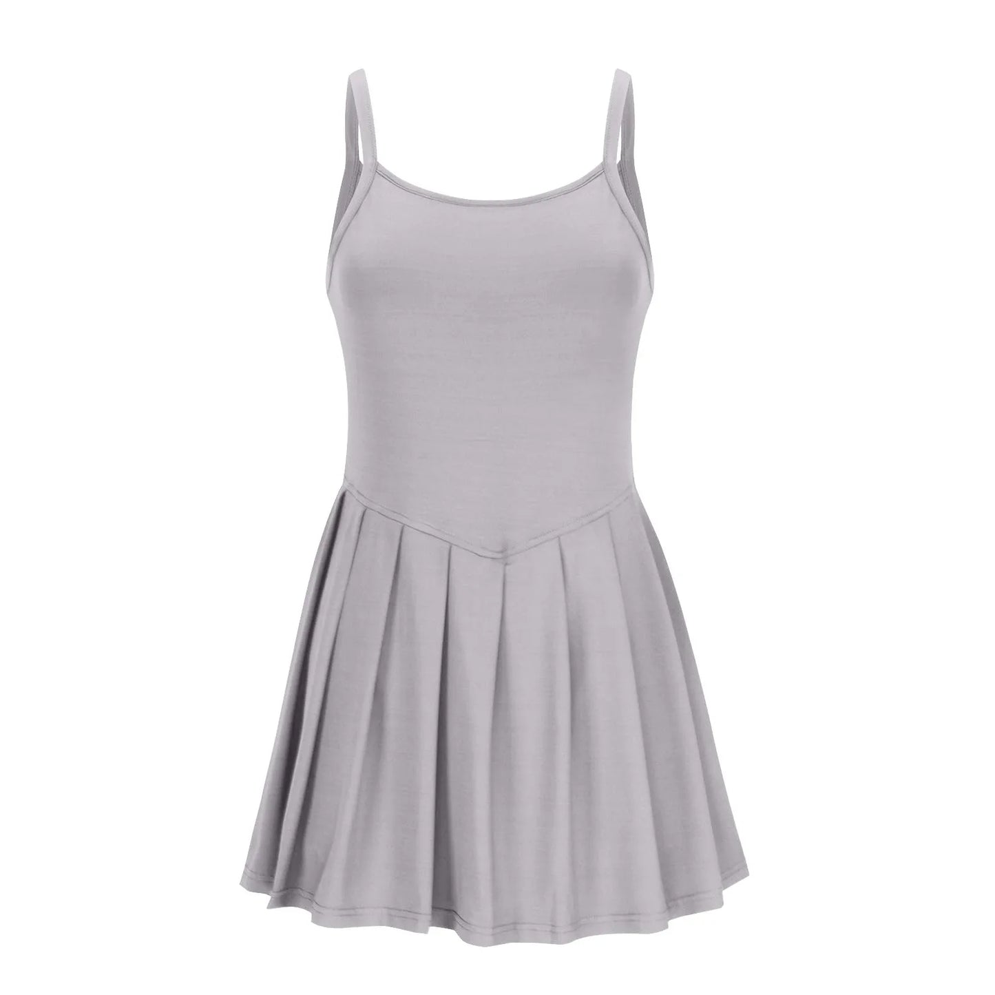 Women'S Fashionable Sleeveless Casual Sports Short Strap Dress Elegant Dress - The Clothing Company Sydney