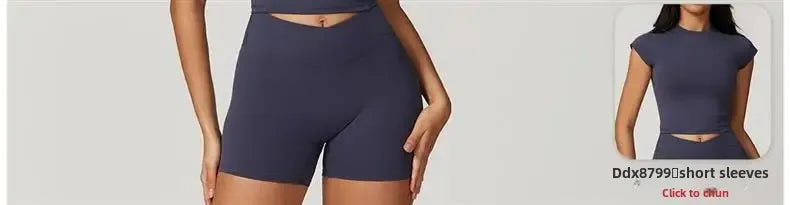 Quick-Dry Yoga 2 Piece Suit Outer Wear Running Sports Short Sleeves Women's Backless Fitness Wear Green Gym Clothing The Clothing Company Sydney