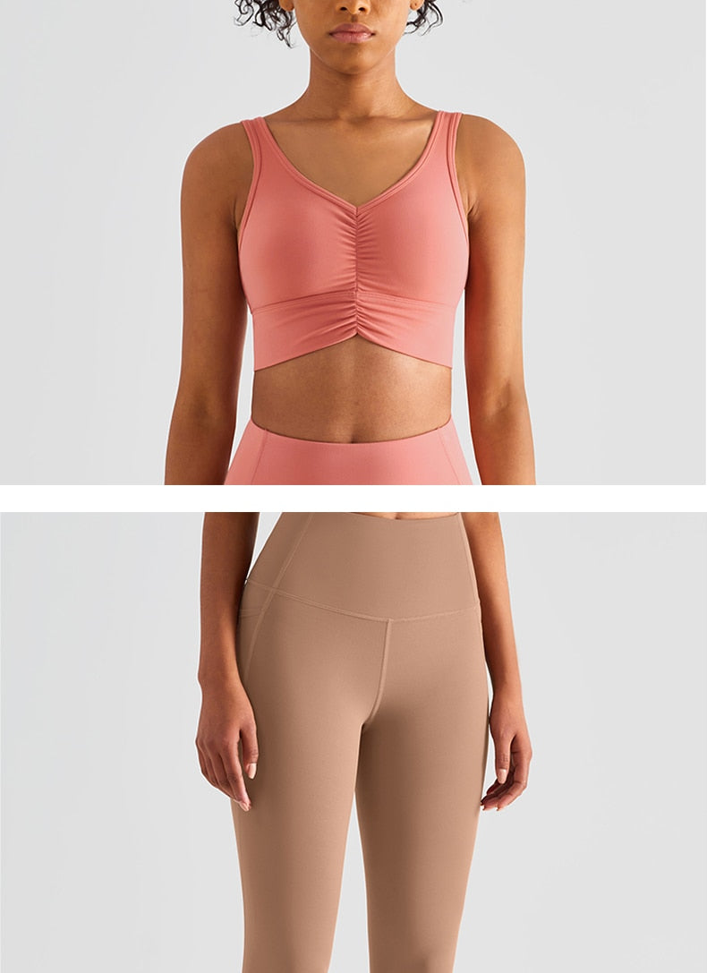 Workout Clothes Yoga Set Two Piece Gym Sport Bra With High Waist Leggings Crop Top Sport Set Women's Outfits The Clothing Company Sydney