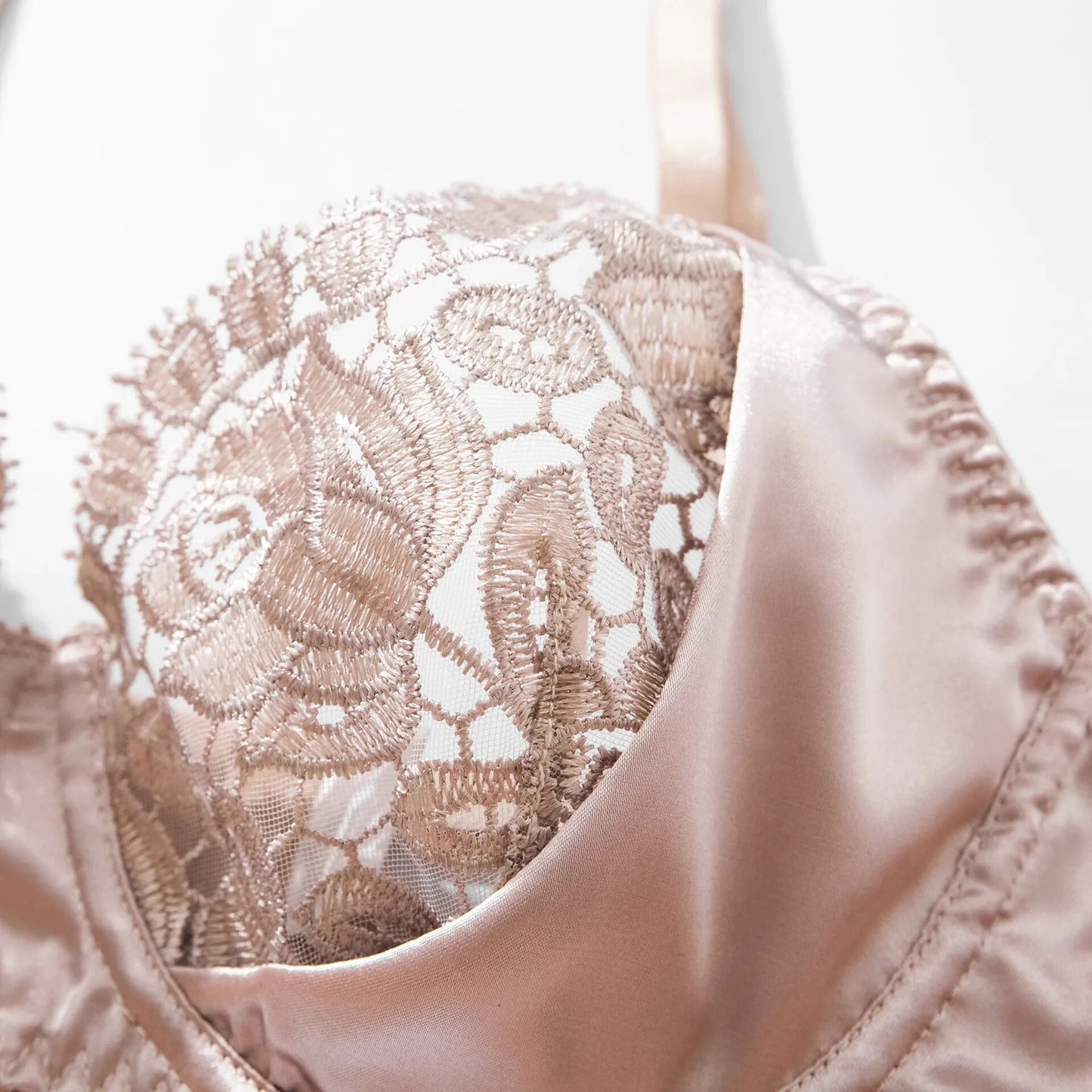 3 Piece Bra Briefs Fancy Lingerie Floral Embroidery Satin Underwear Intimate See Through Outfit Set The Clothing Company Sydney