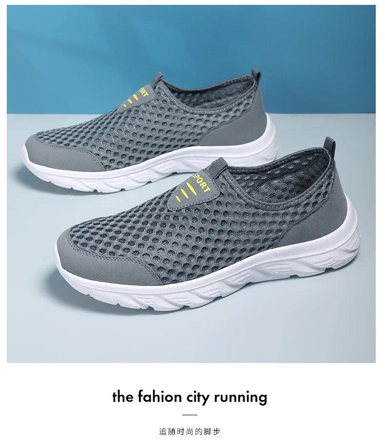Lightweight Casual Breathable Slip on Male Casual Sneakers Anti-slip Men's Flats Outdoor Walking Shoes - The Clothing Company Sydney