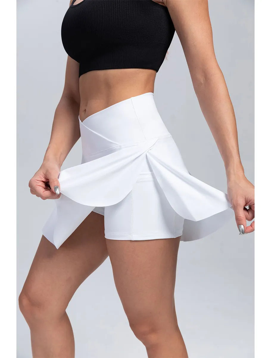 Women's Pleated Tennis Skirt with Pockets Shorts Athletic Skirts Crossover High Waisted Athletic Golf Badminton Skorts Workout Sports Skirts The Clothing Company Sydney