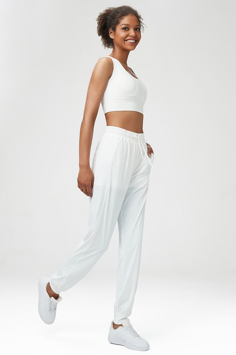 Two Piece Workout Yoga Suit Women Solid Color Breathable Running Sportswear SBra Joggers Pants Athletic Wear Gym Clothes The Clothing Company Sydney