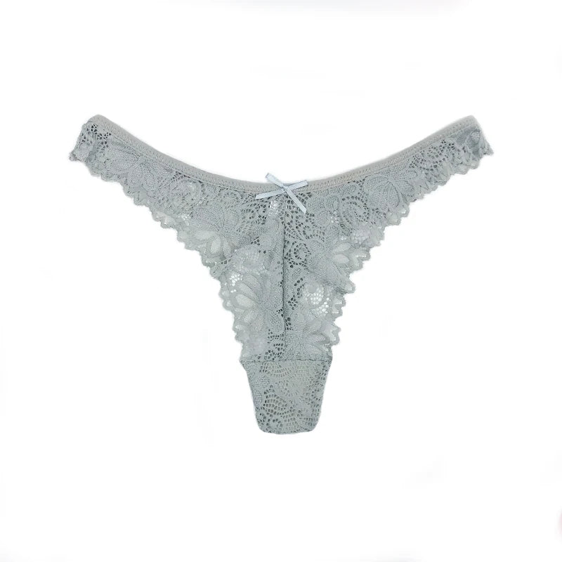 Lace Thong Women's Lace Low Waist Panties Transparent Underwear Ladies Briefs Panty Underwear Lingerie - The Clothing Company Sydney