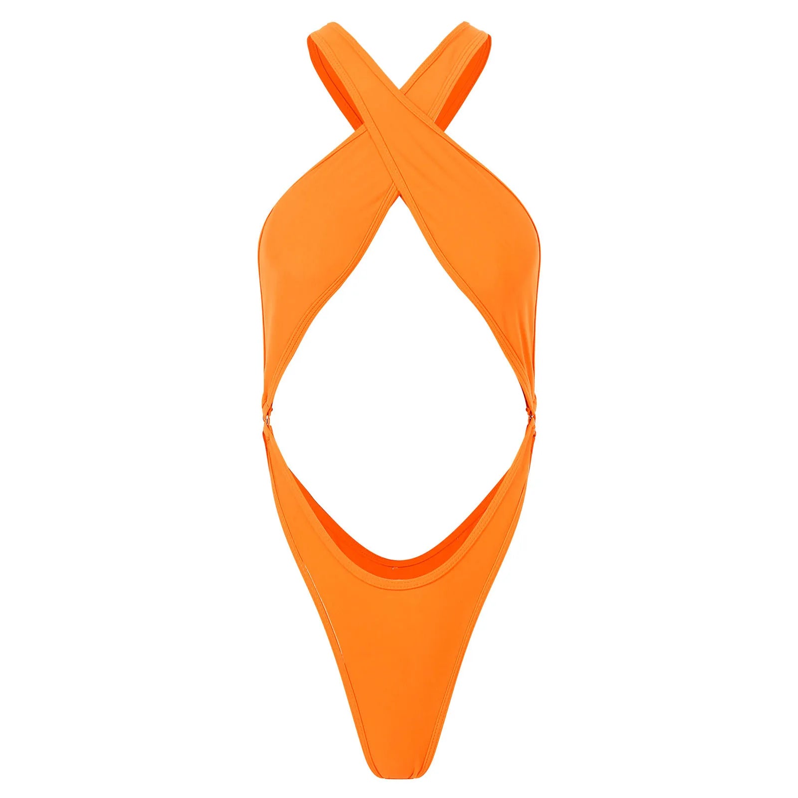 One Piece Womens Bodysuit High Cut Tight Monokini Summer Swimsuit Party Romper Swimwear - The Clothing Company Sydney