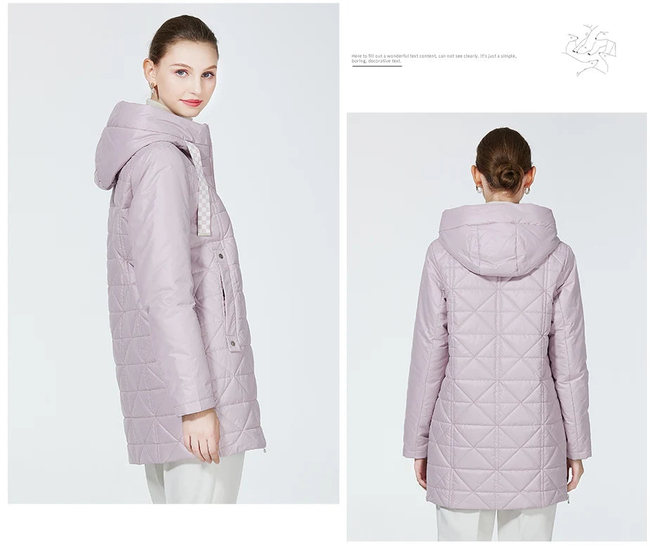 Women's Padded Coat Autumn Mid-Length Loose Parka Light Cotton Quilted Jacket - The Clothing Company Sydney