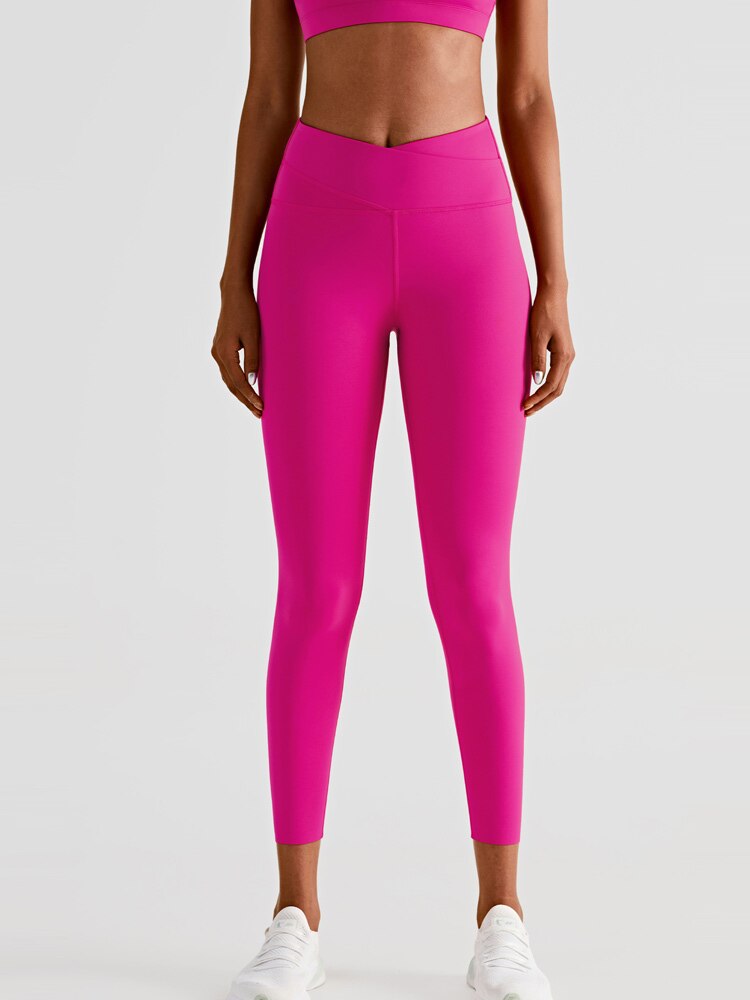 Women's Double Layer Abdominal Tightening Fitness Yoga Pants High Waist Hip Lifting Gym Sports Leggings Nude Tights The Clothing Company Sydney