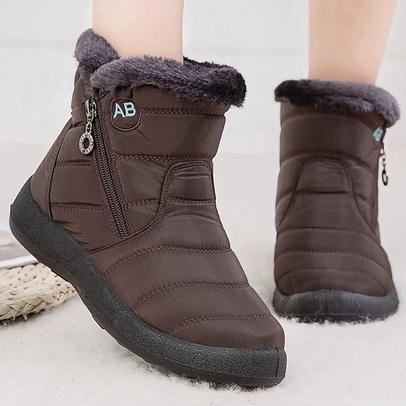 Women's Winter Ankle Boots Snow Low Heels Winter Footwear The Clothing Company Sydney