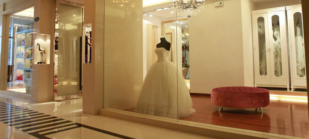 Elegant A-Line Women Wedding Dresses Party Bead String Bridal Gowns Mopping Length Princess Ball Customized Dress The Clothing Company Sydney