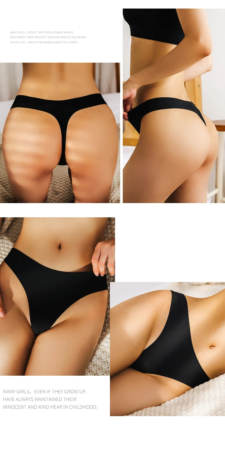 Seamless Thongs Women's Panties Underwear Sports G-String Cozy Lingerie Underpants Tanga T-Back - The Clothing Company Sydney