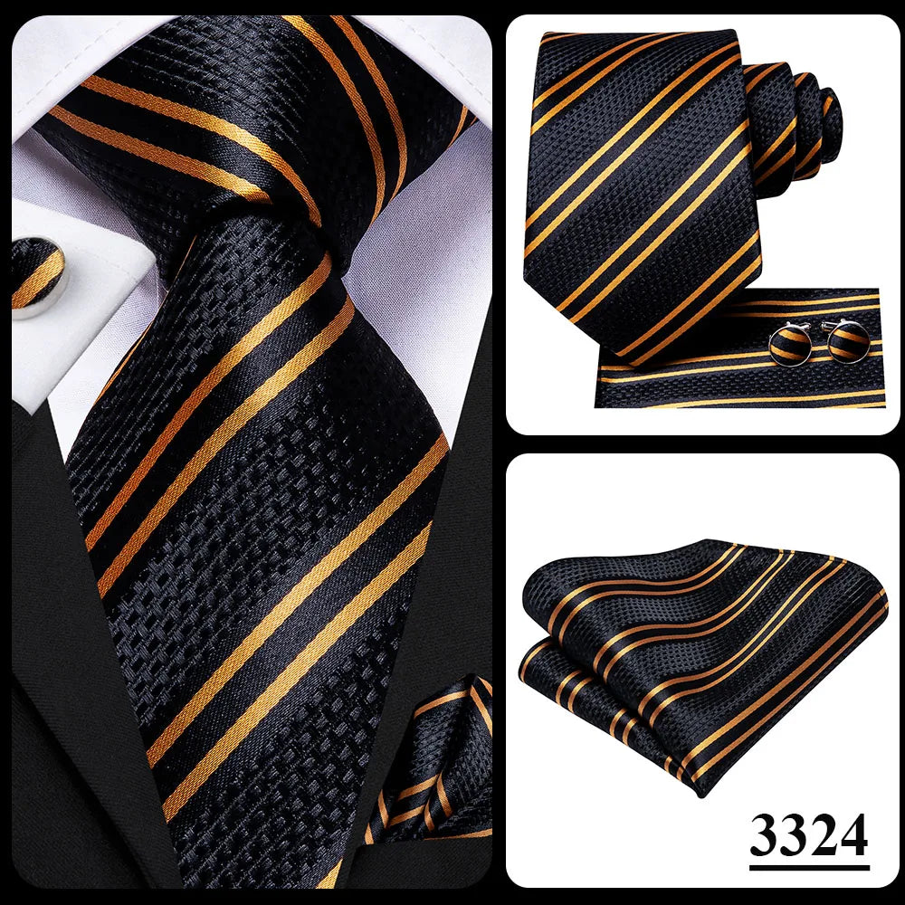 Blue Paisley Silk Tie Set – Necktie, Cufflinks & Hanky for Men The Clothing Company Sydney
