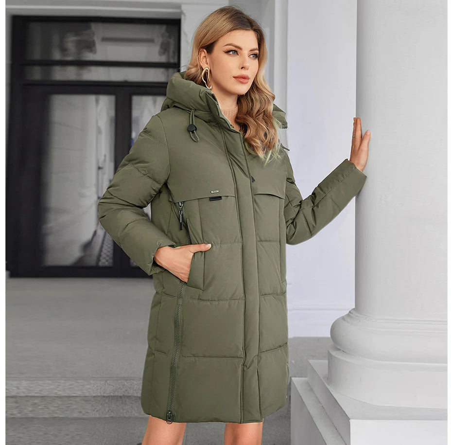 Women's Full Hooded Down Jacket The Clothing Company Sydney