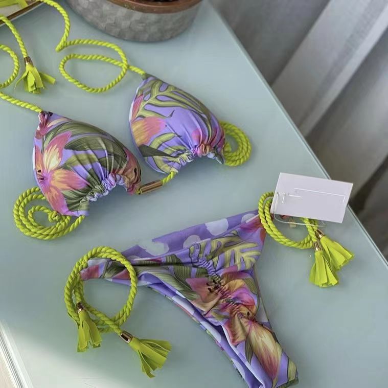 2 Piece Printed Swimwear Rope Bikini Split Swimsuit Bikini Set The Clothing Company Sydney