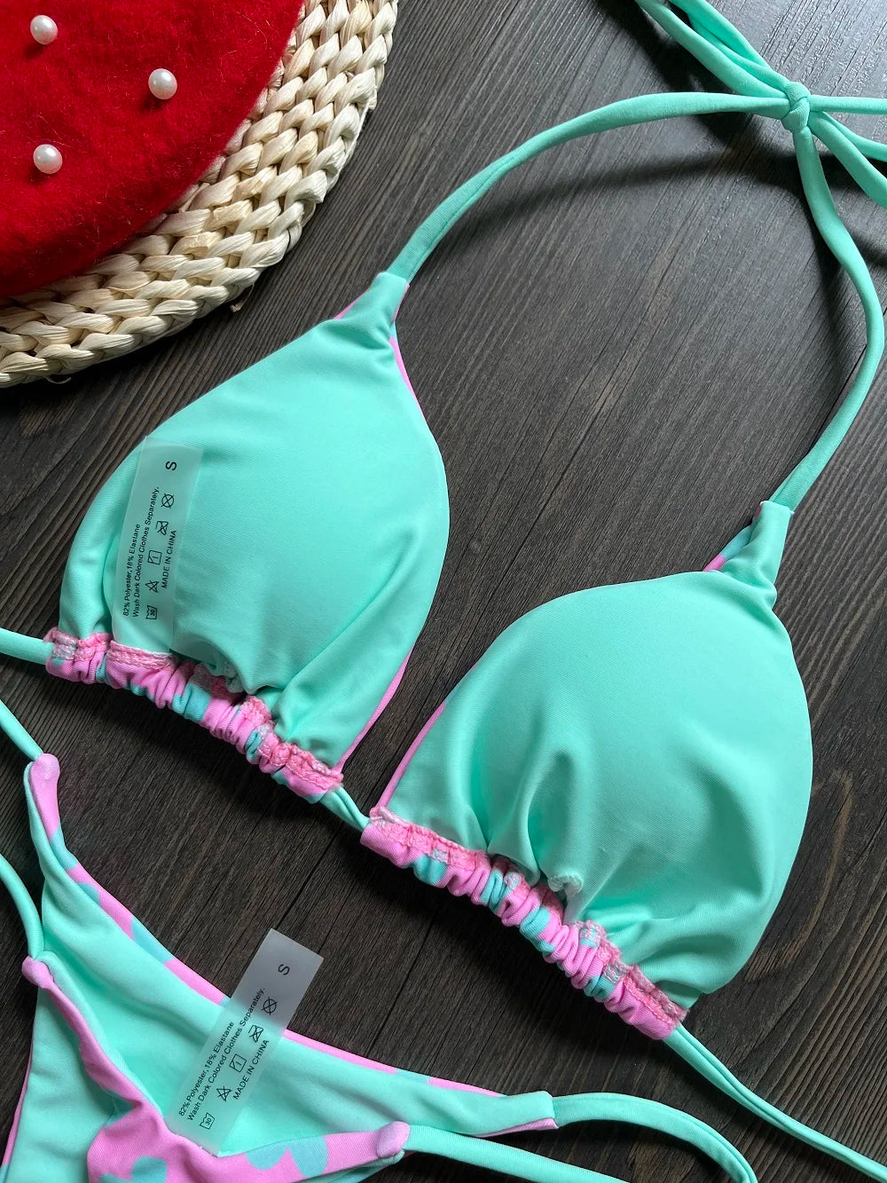 Print Thong Women Swimsuit Push Up Bikini Set 2-piece Swimwear Female Beachwear Bathing Suits - The Clothing Company Sydney