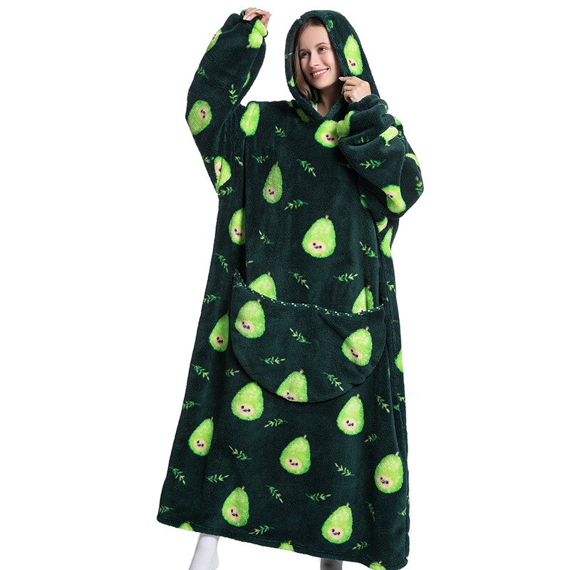 Super Long Hoodie Blanket Flannel Blanket with Sleeves Winter Hooded Sweatshirt Pullover Giant Oversized Blanket The Clothing Company Sydney