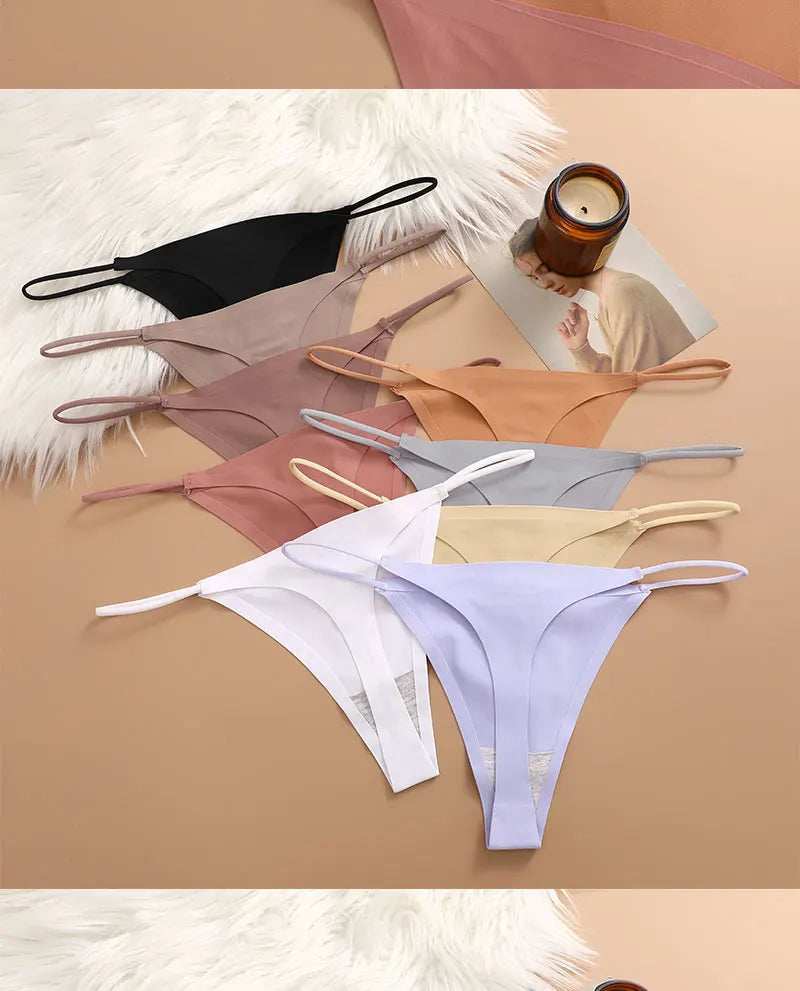 7 Pack Ladies T-back Underpants Stretch Thongs Women Underwear G-string Seamless Panties The Clothing Company Sydney