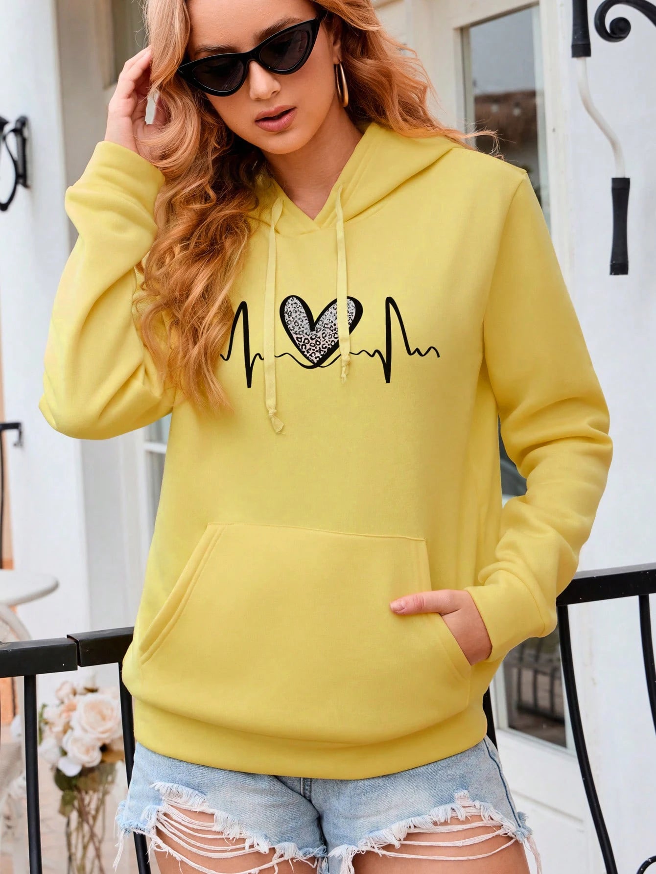 Long Sleeve Printed Women's Hoodie Casual Top - The Clothing Company Sydney