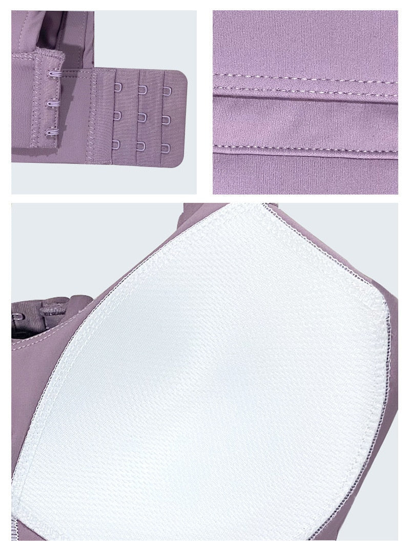 Women's Sports Bra Yoga Underwear Fixed Chest Pad Crop Tops Gym Sports Bras Shockproof Fitness Push Up Workout Bralette The Clothing Company Sydney