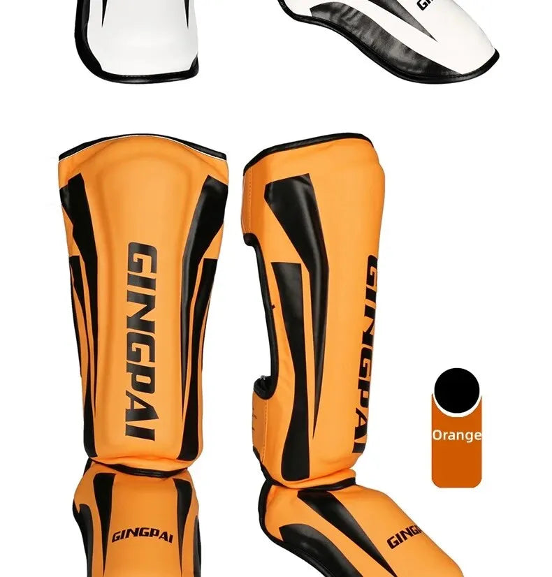 Boxing Shin Guards PU Leather Protect Leggings Equipment Martial Art Muay Thai Leg Taekwondo Feet Ankle Karate Protector The Clothing Company Sydney