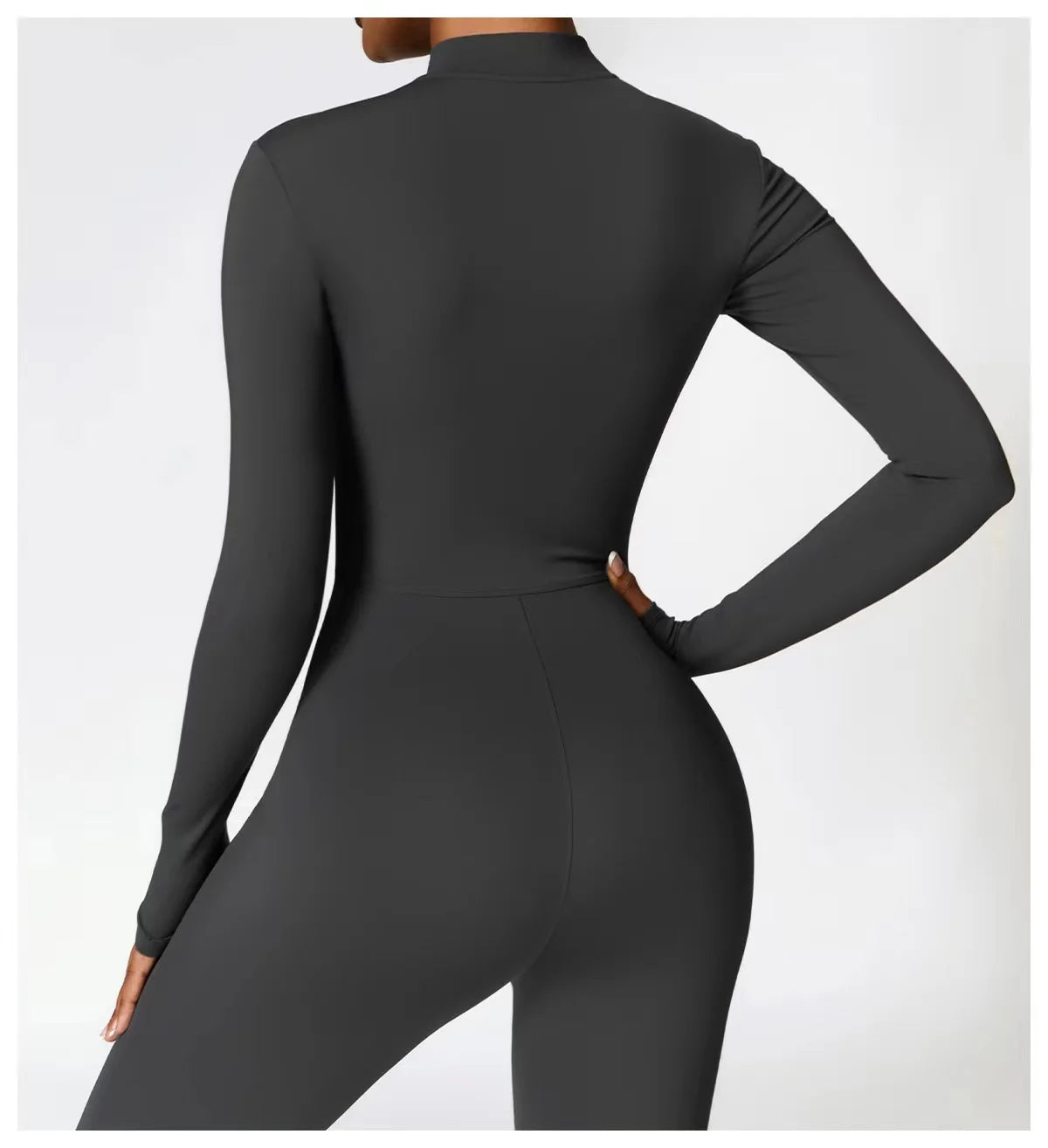 Women's One-piece Yoga Pants Short/Long-sleeved Warm ski Overalls Outerwear High Elastic Cycling Bodybuilding Bodysuit - The Clothing Company Sydney