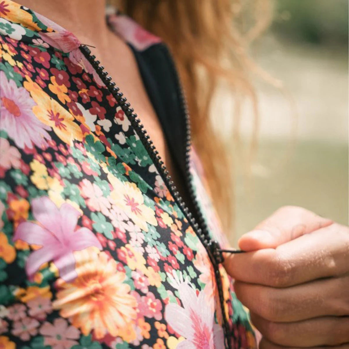 Women Print Floral One Piece Swimsuit Long Sleeve Bathing Suit Swimsuit Vintage Beachwear Surfing Swim Suit - The Clothing Company Sydney