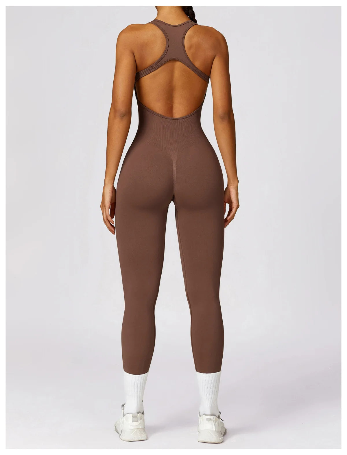 Seamless Gym Sport Jumpsuit Women Sportswear Hollow Backless Scrunch Fitness Overalls Push Up One Pieces Outfit Yoga Wear The Clothing Company Sydney