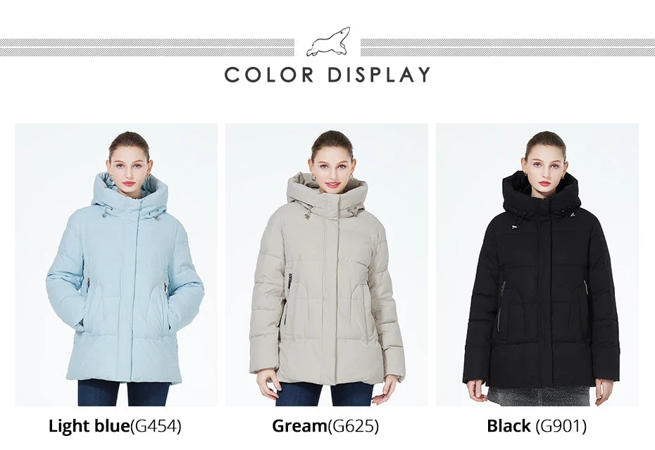 Women's Winter Jacket Warm Thicken Short Outwear Windproof Coat Long Sleeve Zipper Parka with Hood The Clothing Company Sydney