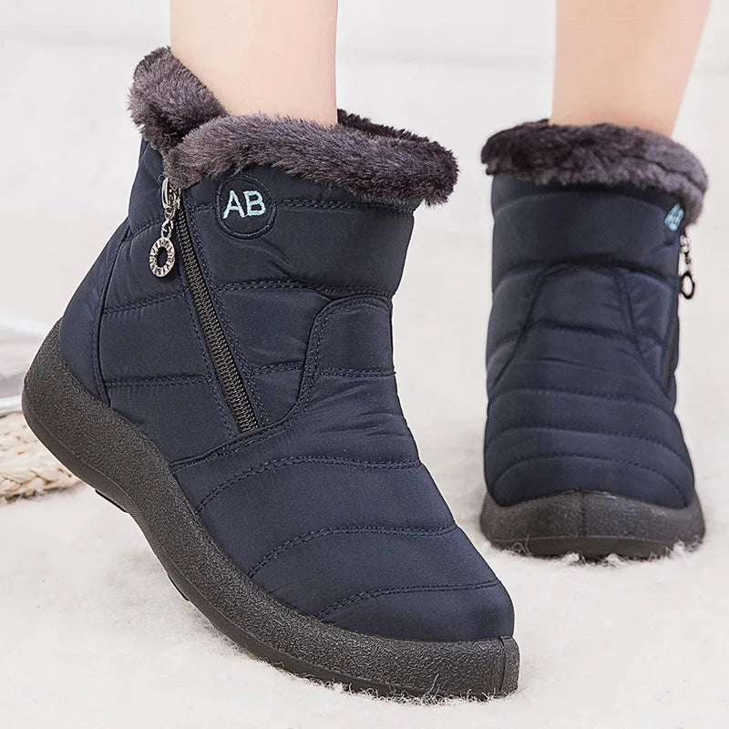 Women's Winter Ankle Boots Snow Low Heels Winter Footwear The Clothing Company Sydney