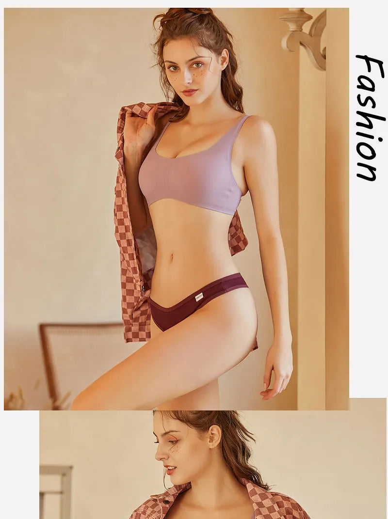 3 Pack Cotton Thongs Lady Solid V-Waist Stripe Panties Breathable G-String Underwear Soft Intimates Lingerie The Clothing Company Sydney