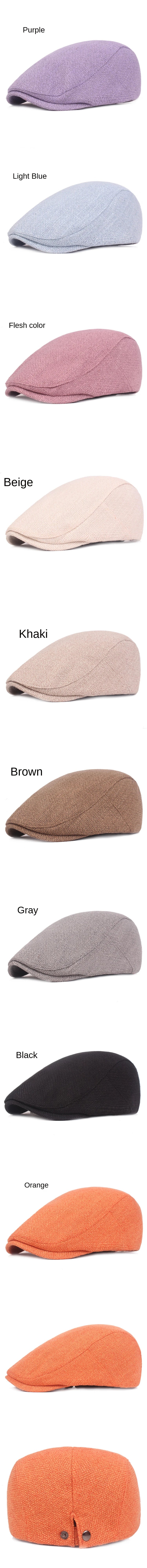Retro Men's Hats Retro Berets Hat for Women Cotton Flat Ivy Newsboy Caps Casual Artist Peaked Cap - The Clothing Company Sydney