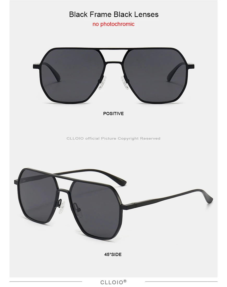 Fashion Aluminum Photochromic Sunglasses Men Women Polarised Sun Glasses Chameleon Anti-glare Driving Sunglasses - The Clothing Company Sydney