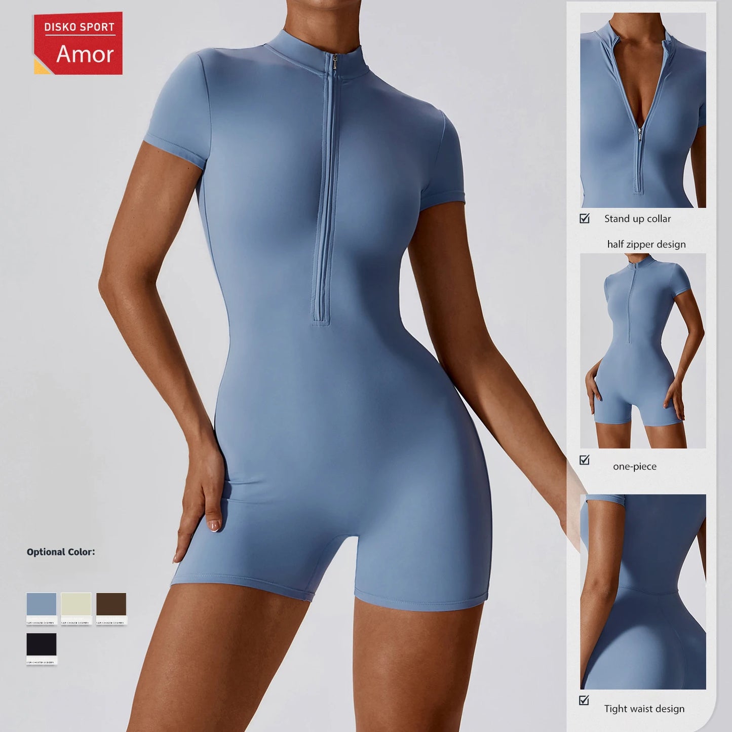 Women's One-piece Yoga Pants Short/Long-sleeved Warm ski Overalls Outerwear High Elastic Cycling Bodybuilding Bodysuit - The Clothing Company Sydney