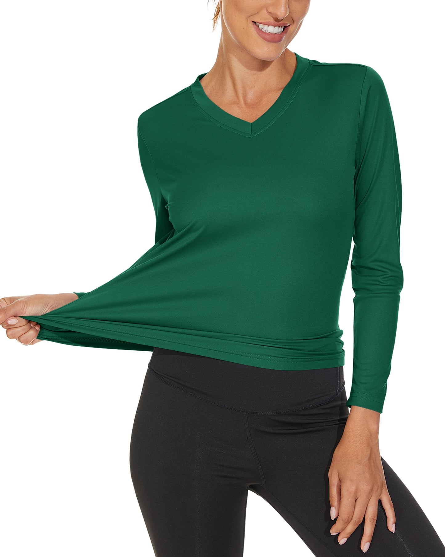 Summer Sun Protection Shirts UPF 50+ Womens Long Sleeve V Neck Shirts Lightweight Quick Dry Tee Shirts Outdoor Pullover The Clothing Company Sydney