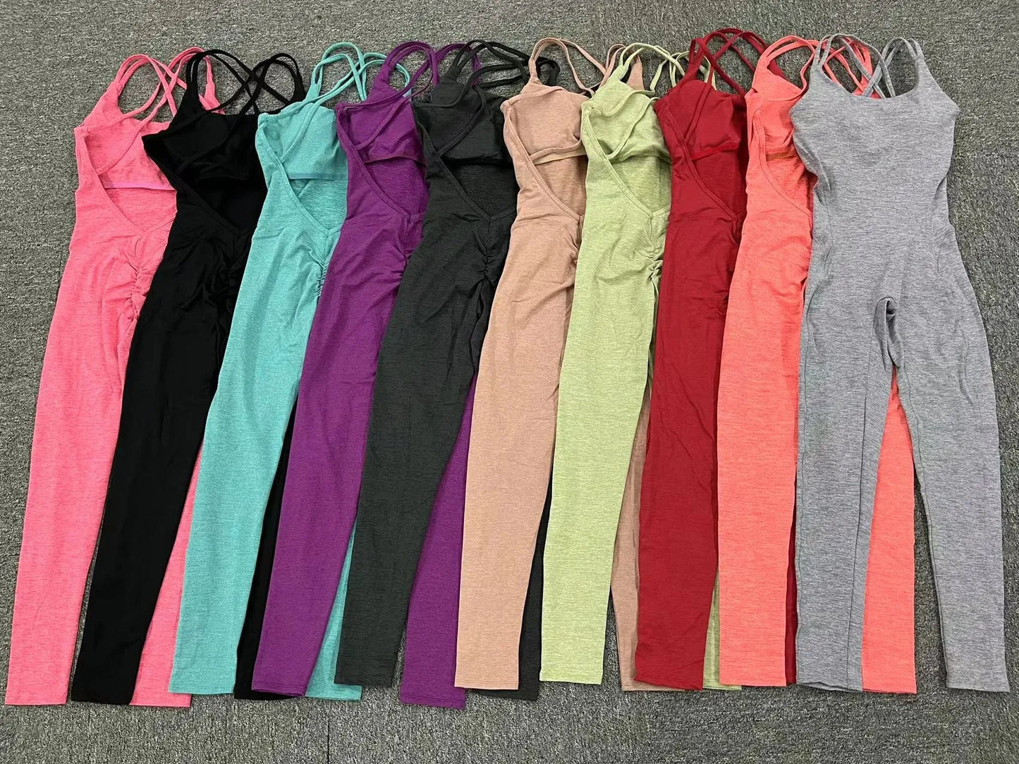 One Piece Backless Bodycon Scrunch Jumpsuit Women Dance Fitness Overalls Push Up Sleeveless Yoga Sport Jump Suit The Clothing Company Sydney