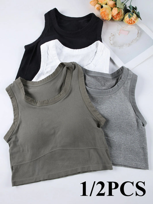 2 Pack Sports Bra Women Sleeveless Vest Beautiful Slim Tube Top Underwear With Bra Pads Undershirt Elastic Bralette Crop Top The Clothing Company Sydney